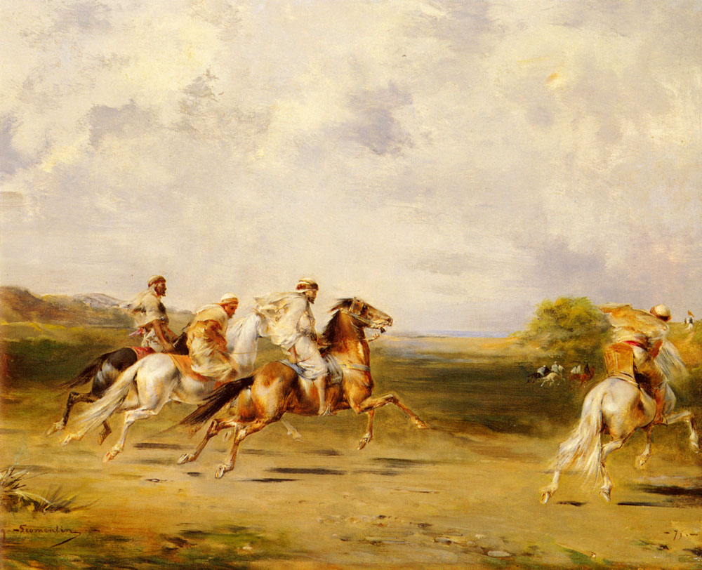 “An Arab Horseman” (1865), by Gustave Clarence Rodolphe Boulanger (1824-1888)