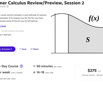 Upcoming Summer 2022 Calculus Preview!